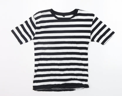 Womens UK Size S Preworn Black Basic T-Shirt
