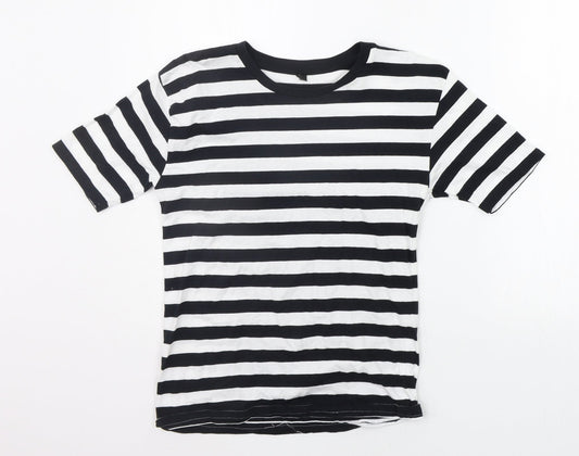 Womens UK Size S Preworn Black Basic T-Shirt