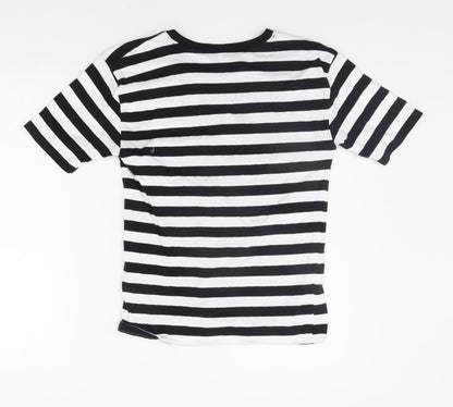 Womens UK Size S Preworn Black Basic T-Shirt