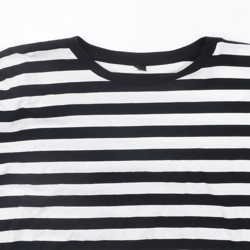 Womens UK Size S Preworn Black Basic T-Shirt
