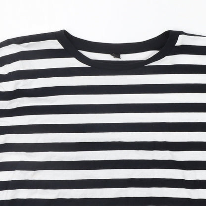 Womens UK Size S Preworn Black Basic T-Shirt