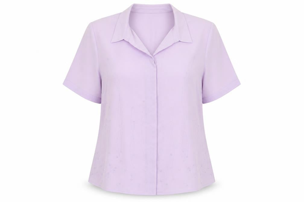 Womens UK Size 16 Isabelle Purple Basic Button-Up