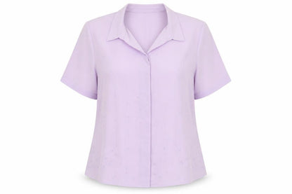 Womens UK Size 16 Isabelle Purple Basic Button-Up