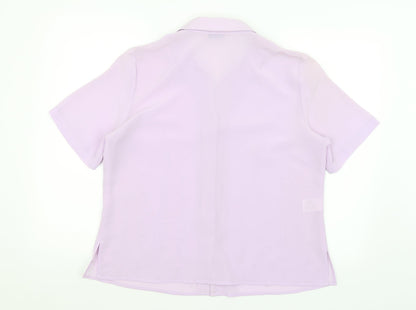 Womens UK Size 16 Isabelle Purple Basic Button-Up