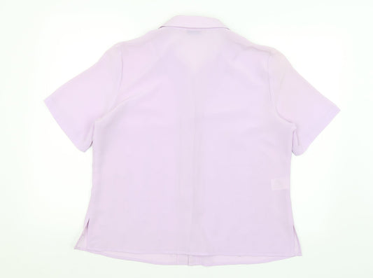 Womens UK Size 16 Isabelle Purple Basic Button-Up