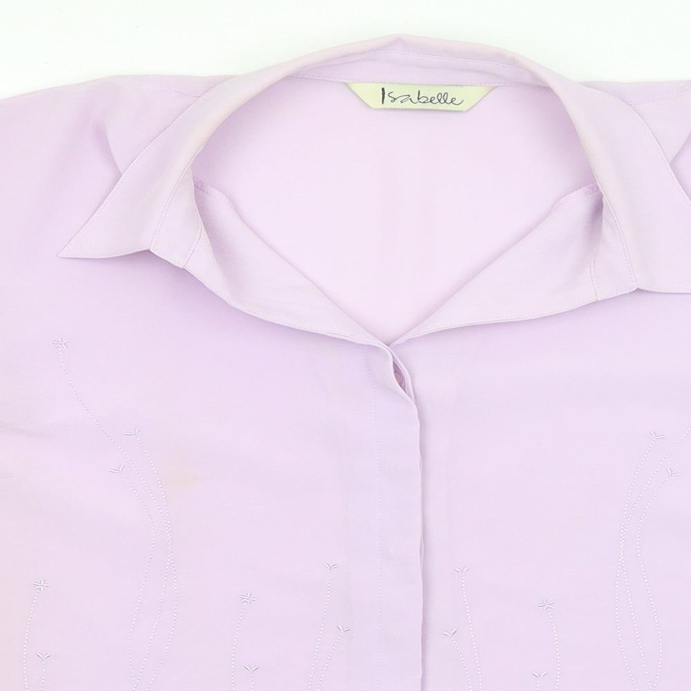 Womens UK Size 16 Isabelle Purple Basic Button-Up
