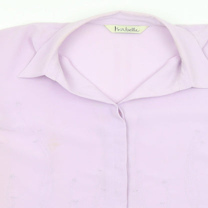 Womens UK Size 16 Isabelle Purple Basic Button-Up
