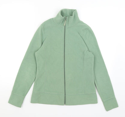 Womens UK Size 8 Preworn Green Full Zip Jumper