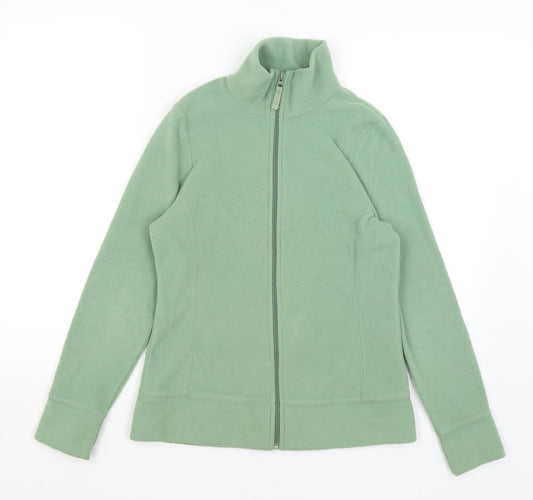 Womens UK Size 8 Preworn Green Full Zip Jumper