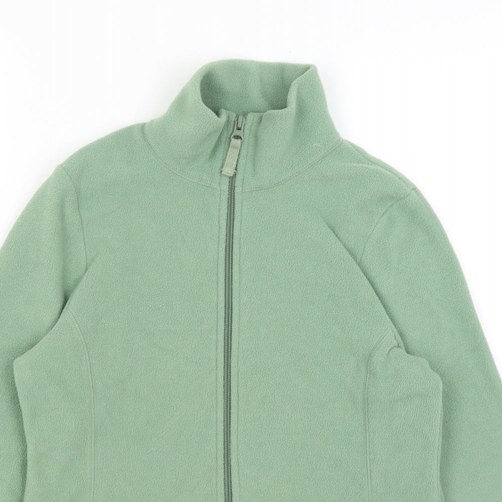 Womens UK Size 8 Preworn Green Full Zip Jumper