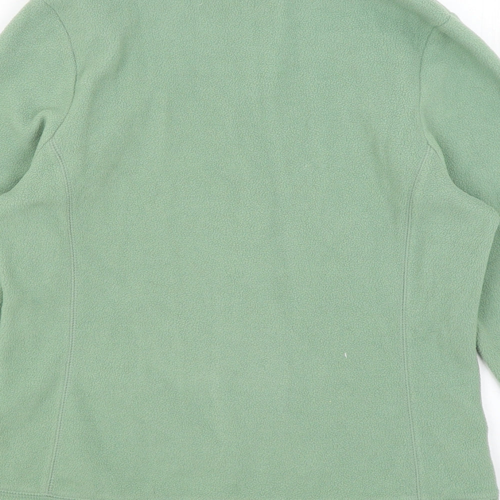 Womens UK Size 8 Preworn Green Full Zip Jumper