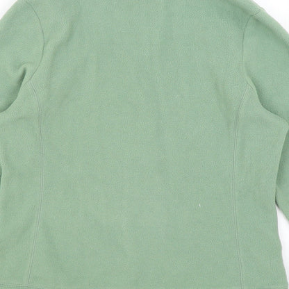 Womens UK Size 8 Preworn Green Full Zip Jumper