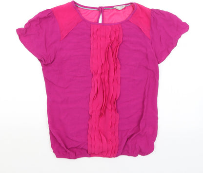 Womens UK Size 12 Per Una Pink Basic T-Shirt