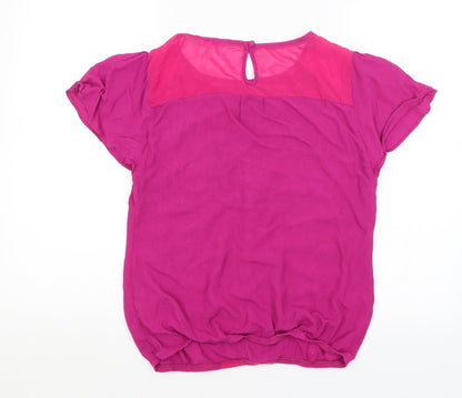 Womens UK Size 12 Per Una Pink Basic T-Shirt