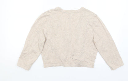 Womens UK Size 14 Roman Beige Cardigan Jumper