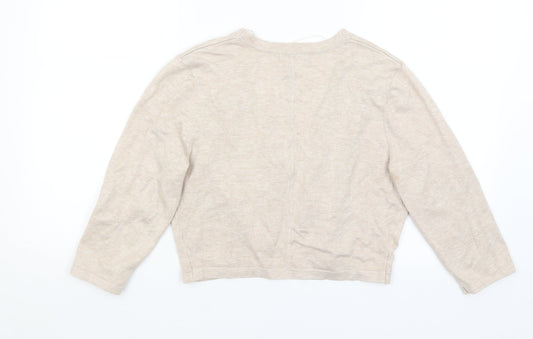 Womens UK Size 14 Roman Beige Cardigan Jumper