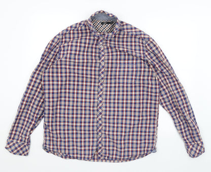 Mens UK Size XL Celio Blue  Button-Up Long Sleeve Casual Shirt