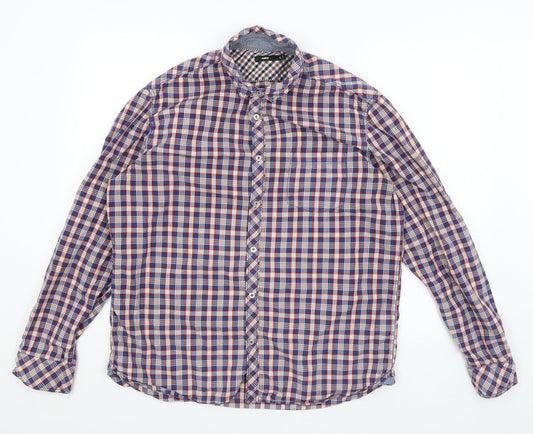 Mens UK Size XL Celio Blue  Button-Up Long Sleeve Casual Shirt