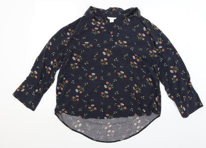 Womens UK Size S H&M Blue Basic Blouse