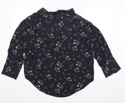 Womens UK Size S H&M Blue Basic Blouse