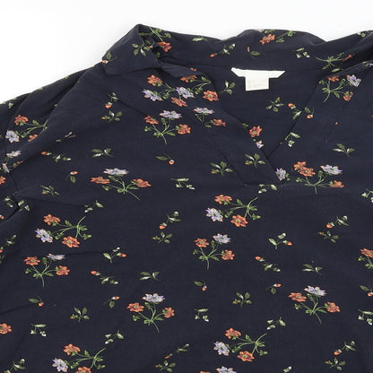 Womens UK Size S H&M Blue Basic Blouse