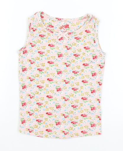 NEXT Girls Pink Floral  Basic Tank Size 3-4 Years