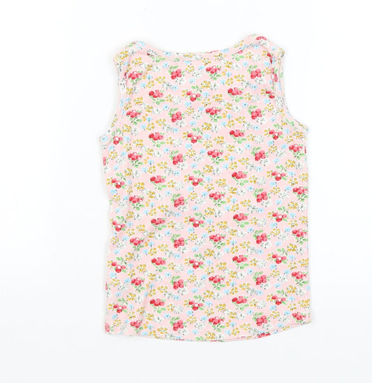NEXT Girls Pink Floral  Basic Tank Size 3-4 Years