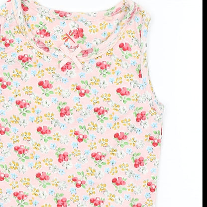 NEXT Girls Pink Floral  Basic Tank Size 3-4 Years