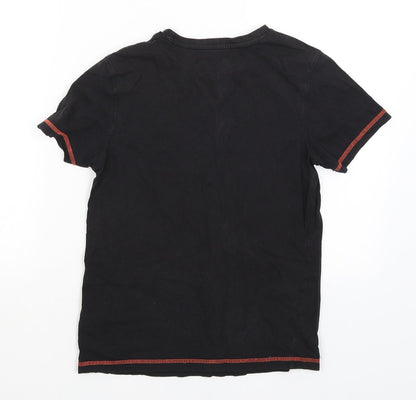 Here & There Boys Black   Basic T-Shirt Size 11-12 Years  - Skate The World