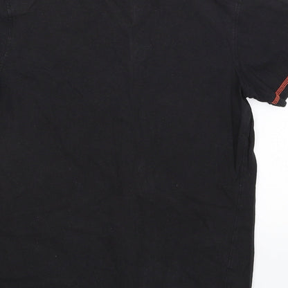 Here & There Boys Black   Basic T-Shirt Size 11-12 Years  - Skate The World