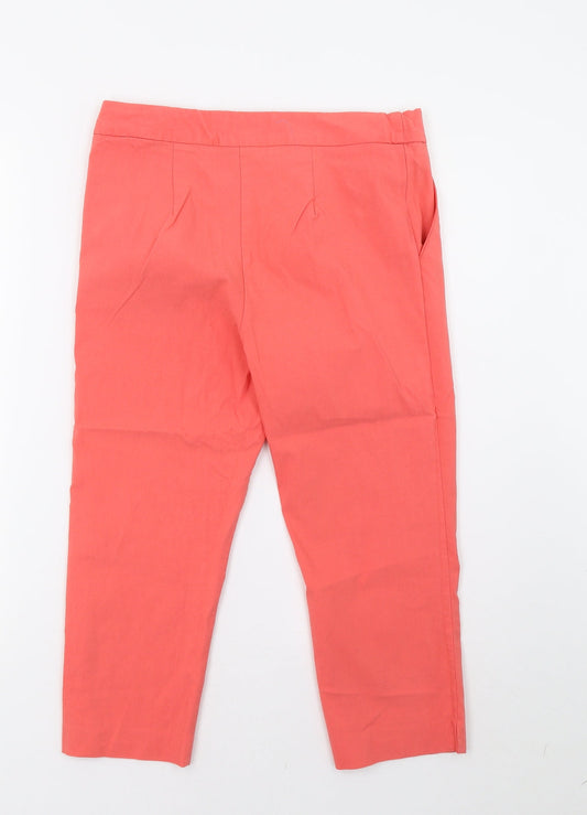 Matalan Womens Pink   Cropped Trousers Size 8 L20 in