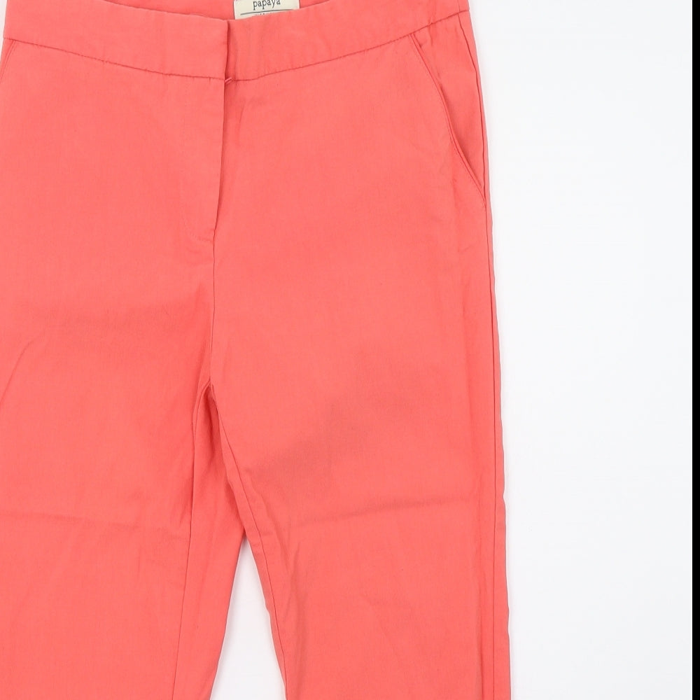 Matalan Womens Pink   Cropped Trousers Size 8 L20 in