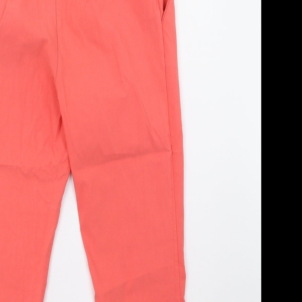 Matalan Womens Pink   Cropped Trousers Size 8 L20 in
