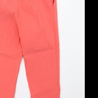 Matalan Womens Pink   Cropped Trousers Size 8 L20 in