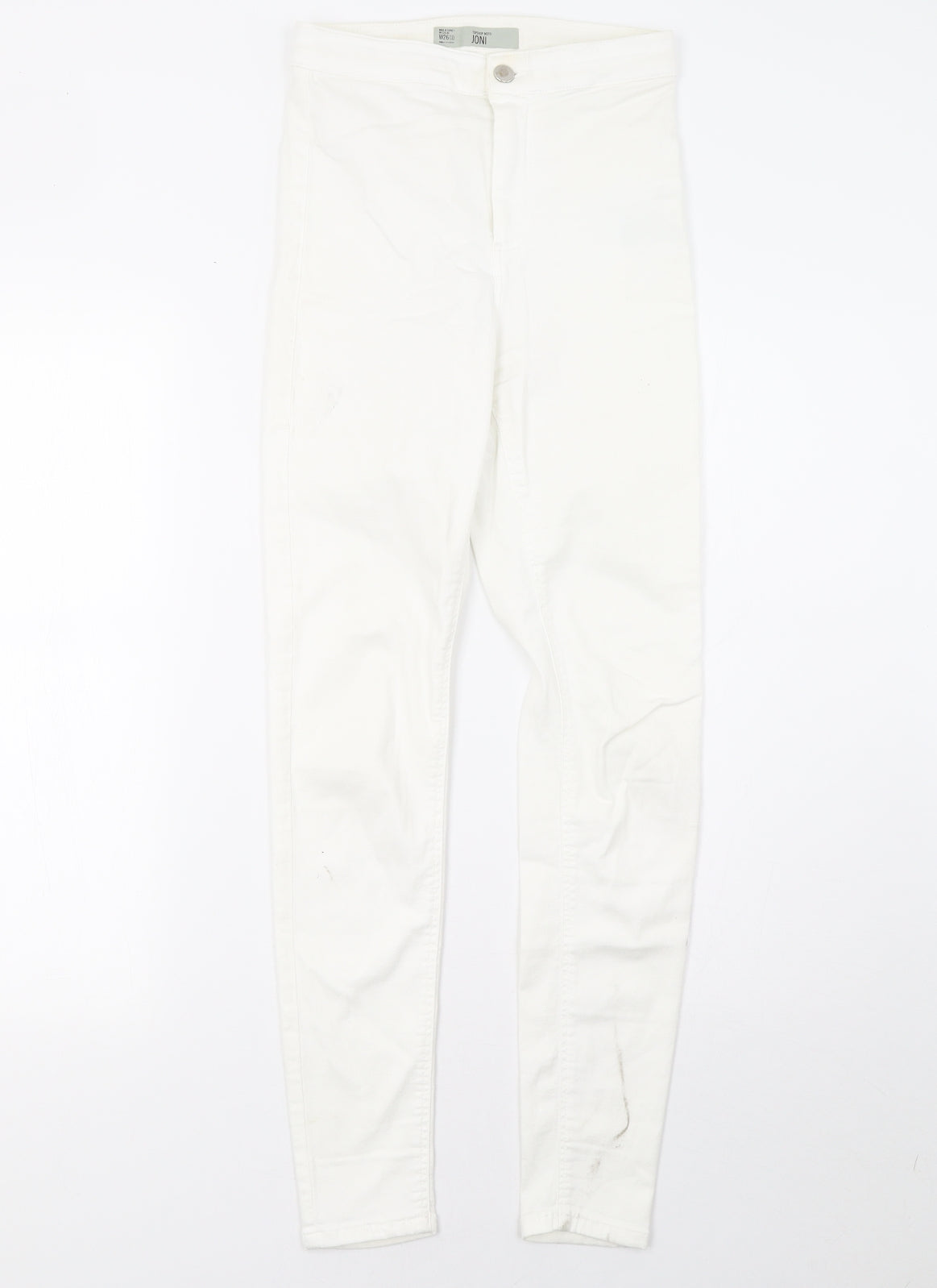 Topshop Womens White  Denim Skinny Jeans Size 6 L32 in