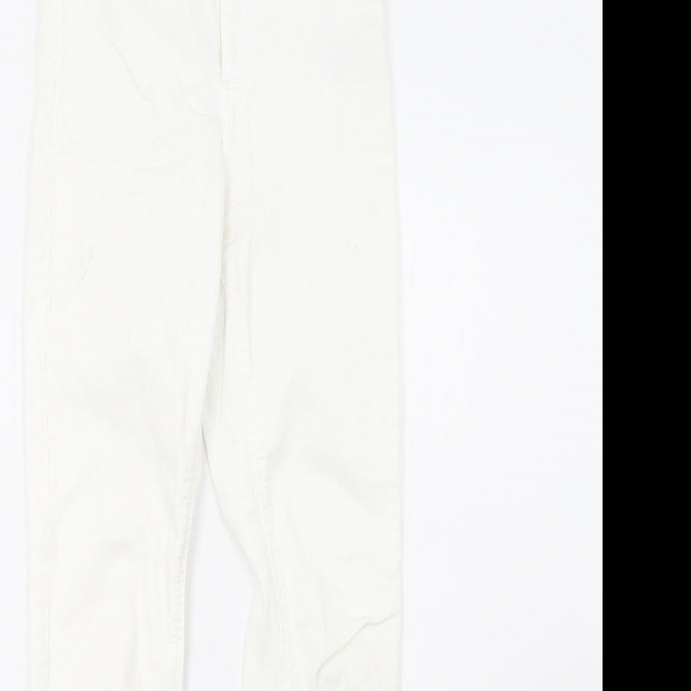 Topshop Womens White  Denim Skinny Jeans Size 6 L32 in
