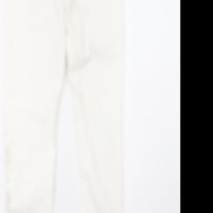 Topshop Womens White  Denim Skinny Jeans Size 6 L32 in