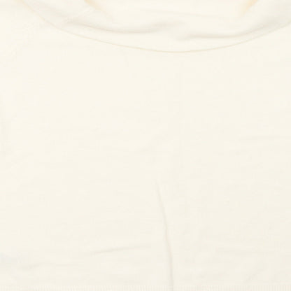 BHS Womens White  Knit Pullover Sweatshirt Size 14