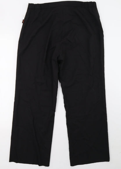 Womens UK Size 18 Preworn Regular Fit  Black Trousers