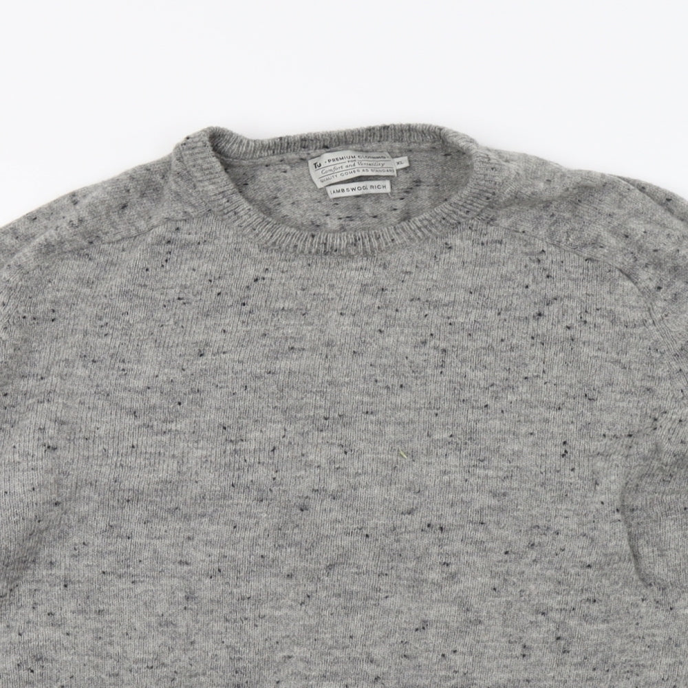 Sainsburys Mens Grey  Knit Pullover Sweatshirt Size XL