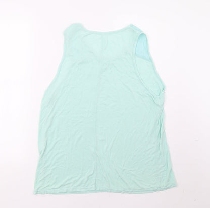 Womens UK Size S Preworn Green Basic T-Shirt