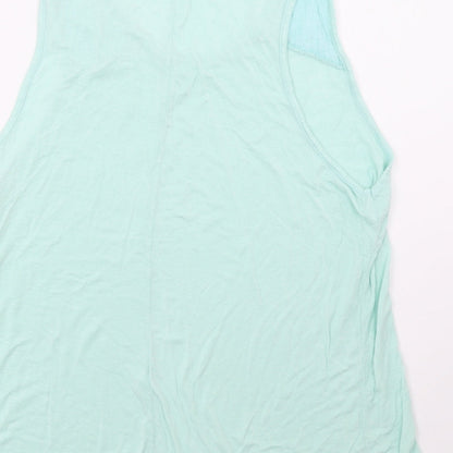 Womens UK Size S Preworn Green Basic T-Shirt