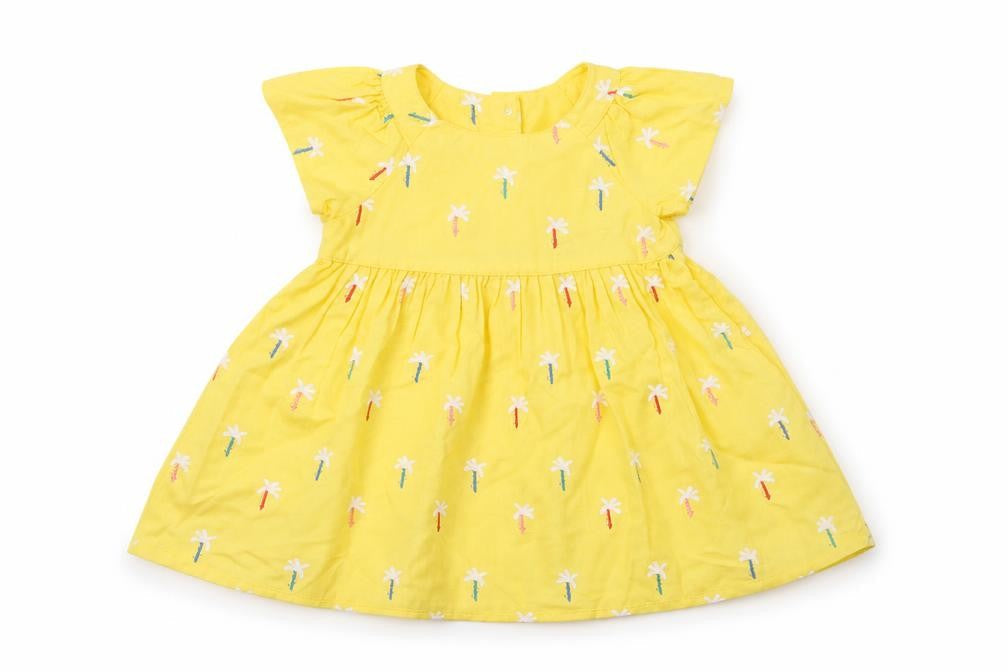 Marks and Spencer Girls Yellow Polka Dot  A-Line  Size 3-6 Months