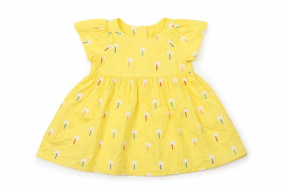Marks and Spencer Girls Yellow Polka Dot  A-Line  Size 3-6 Months