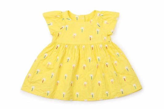 Marks and Spencer Girls Yellow Polka Dot  A-Line  Size 3-6 Months