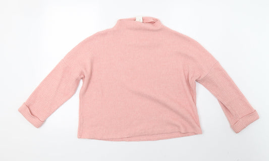 H&M Womens Pink  Knit Pullover Sweatshirt Size M