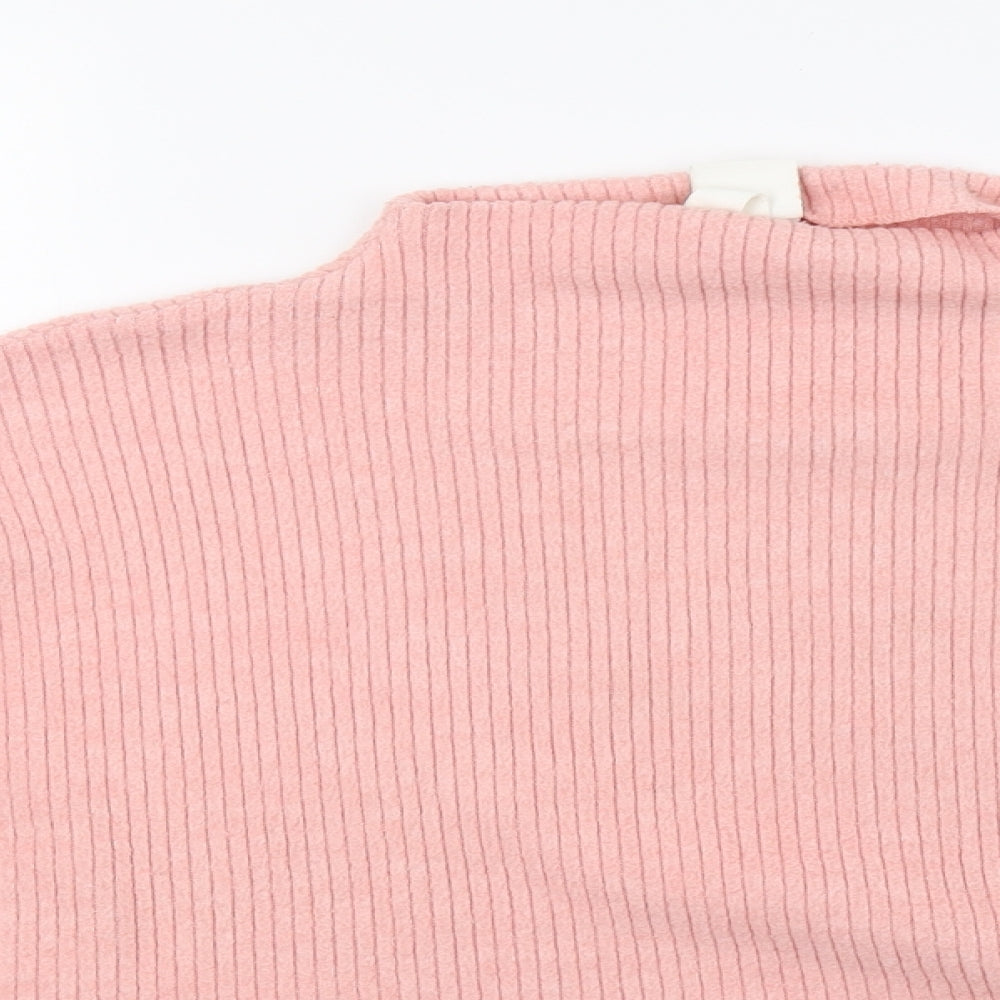 H&M Womens Pink  Knit Pullover Sweatshirt Size M
