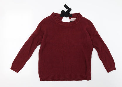 Bershka Womens Red   Pullover Sweatshirt Size S