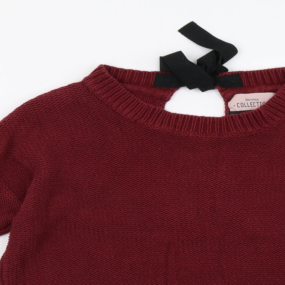 Bershka Womens Red   Pullover Sweatshirt Size S