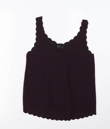Womens UK Size 8 Topshop Purple Basic Tank